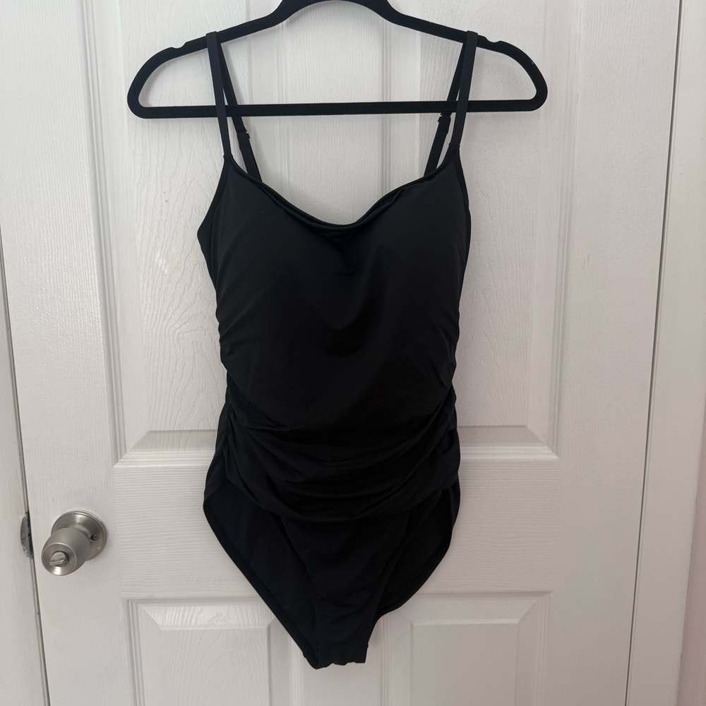 La Blanca Black One-Piece Swimsuit Size 12